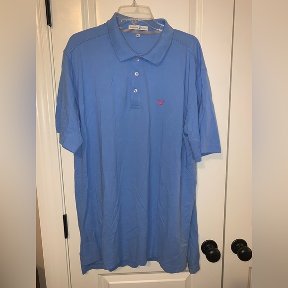 blue bald head Other - Men's Blue bald head Polo Shirt